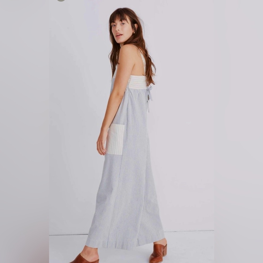MADEWELL x The new demim proyec patchwork jumpsuit